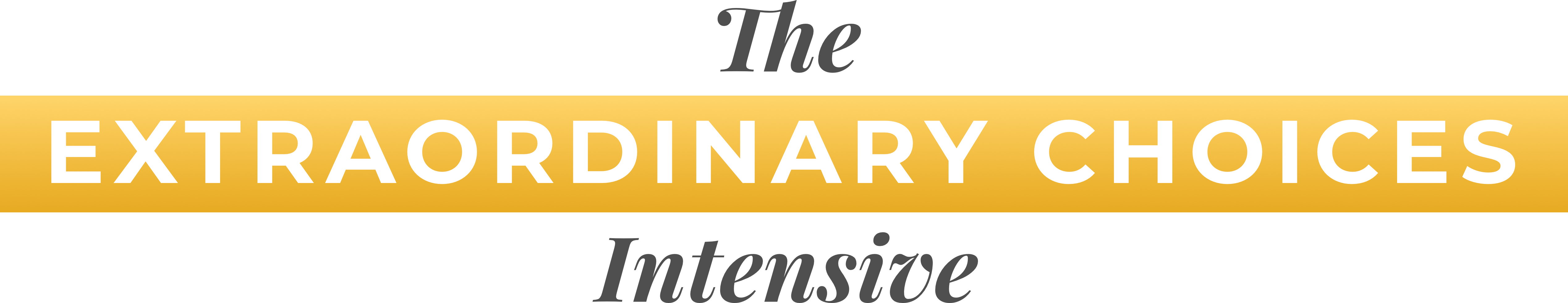 Extraordinary Choices Intensive